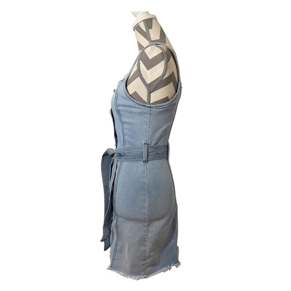 Peace Love Echo by REWASH Denim Overall Dress Size M - Picture 3 of 6